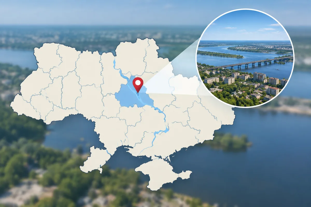 Где находится Кременчуг: расположение города на карте Украины