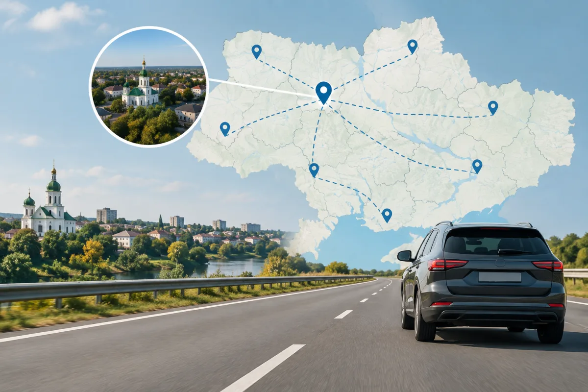 Відстані з Лубен до міст України автомобілем